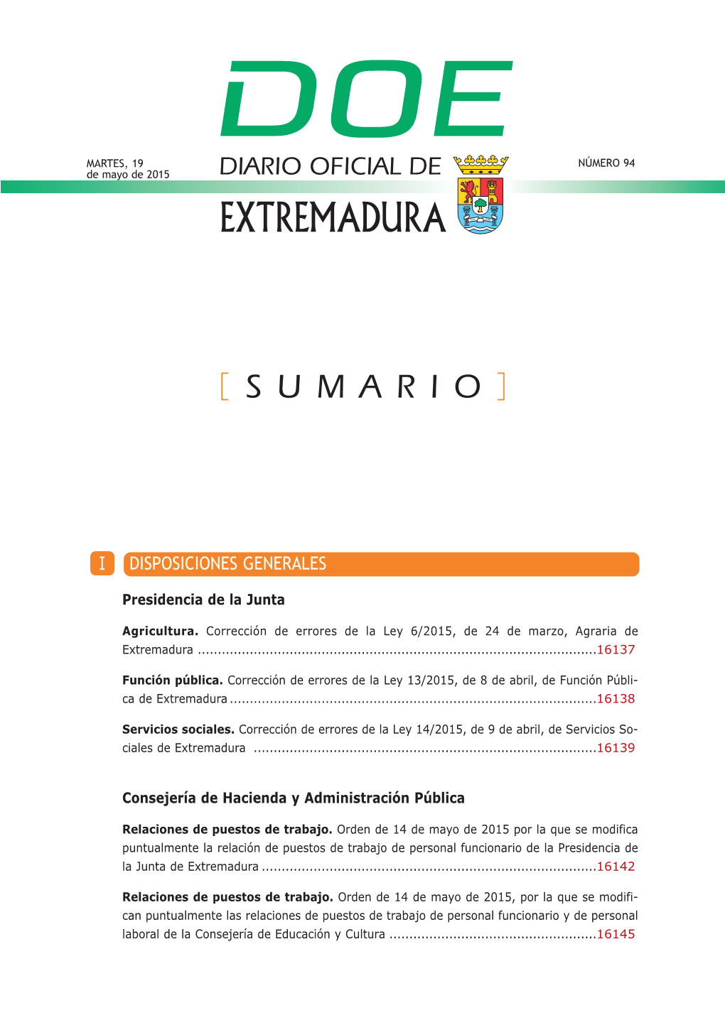 Disposiciones Generales I