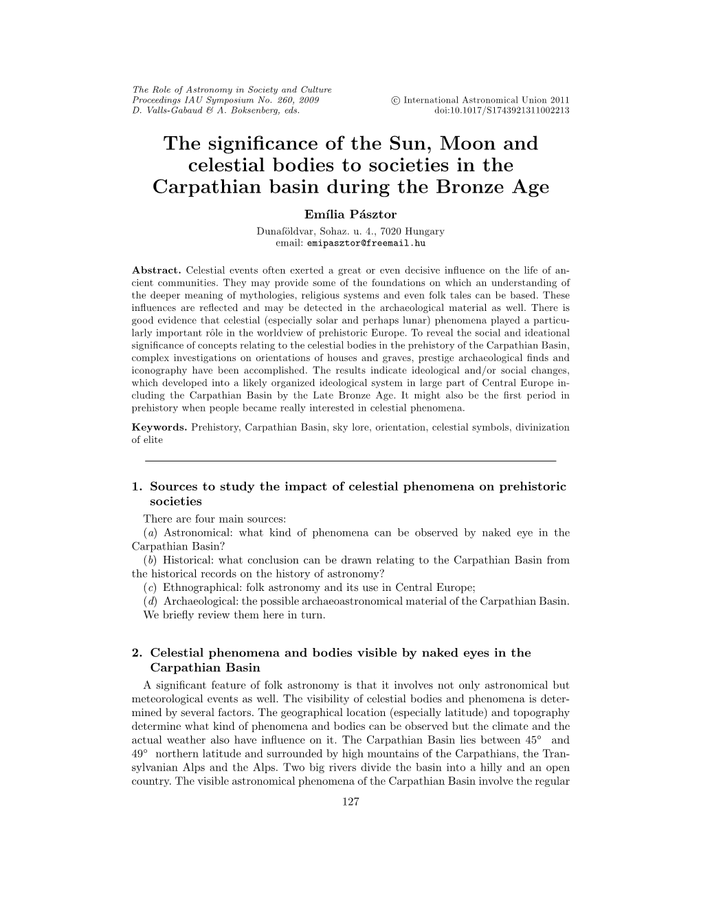 The Significance of the Sun, Moon and Celestial Bodies to Societies in The