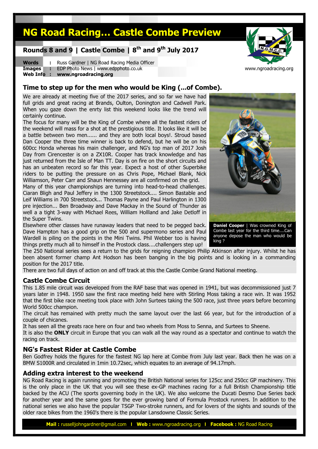 NG Road Racing… Castle Combe Preview