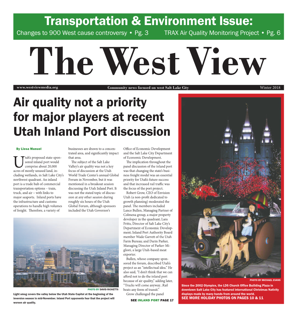 Air Quality Not a Priority for Major Players at Recent Utah Inland Port Discussion