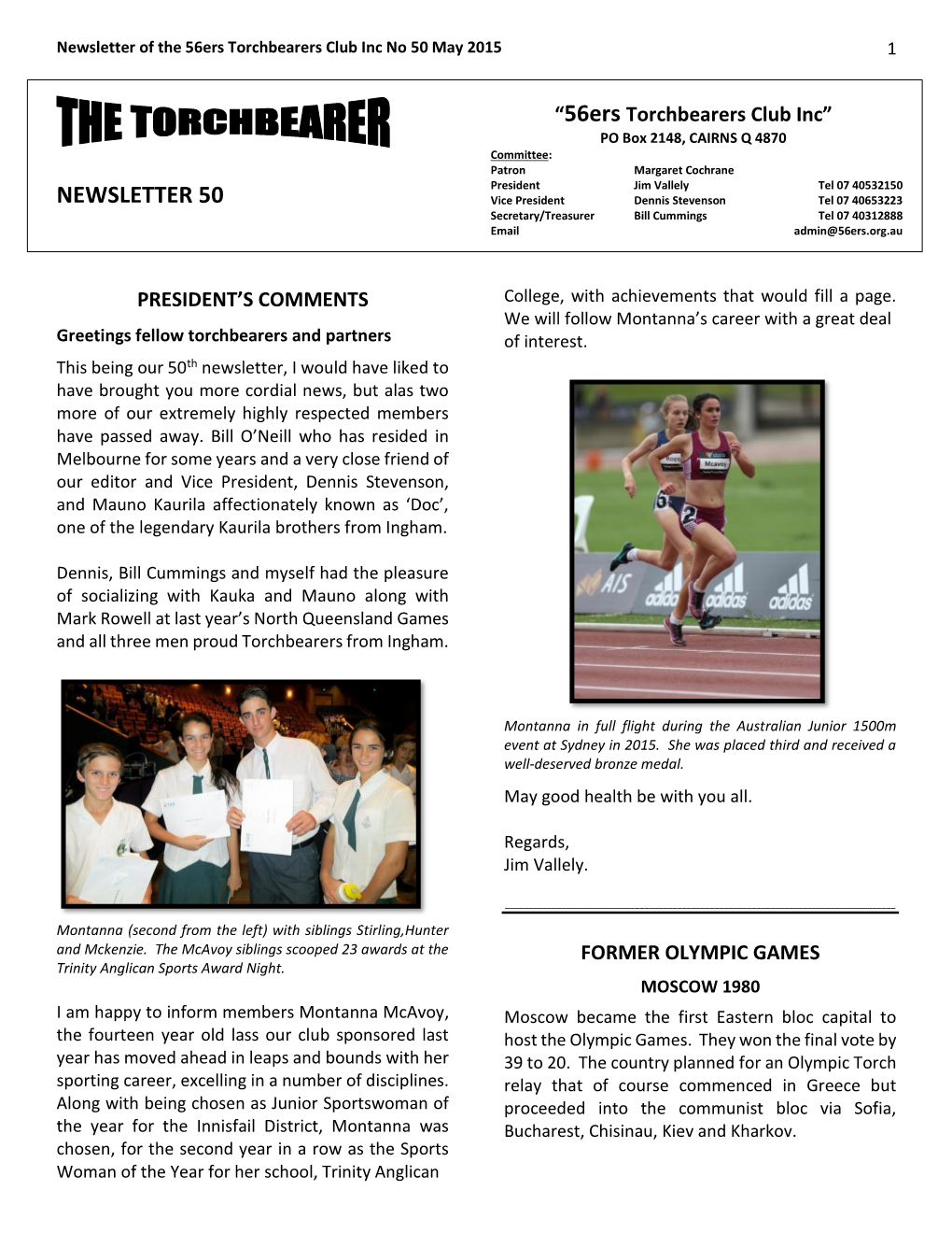 Newsletter 50 the Torchbearer May 2015 (.Pdf)