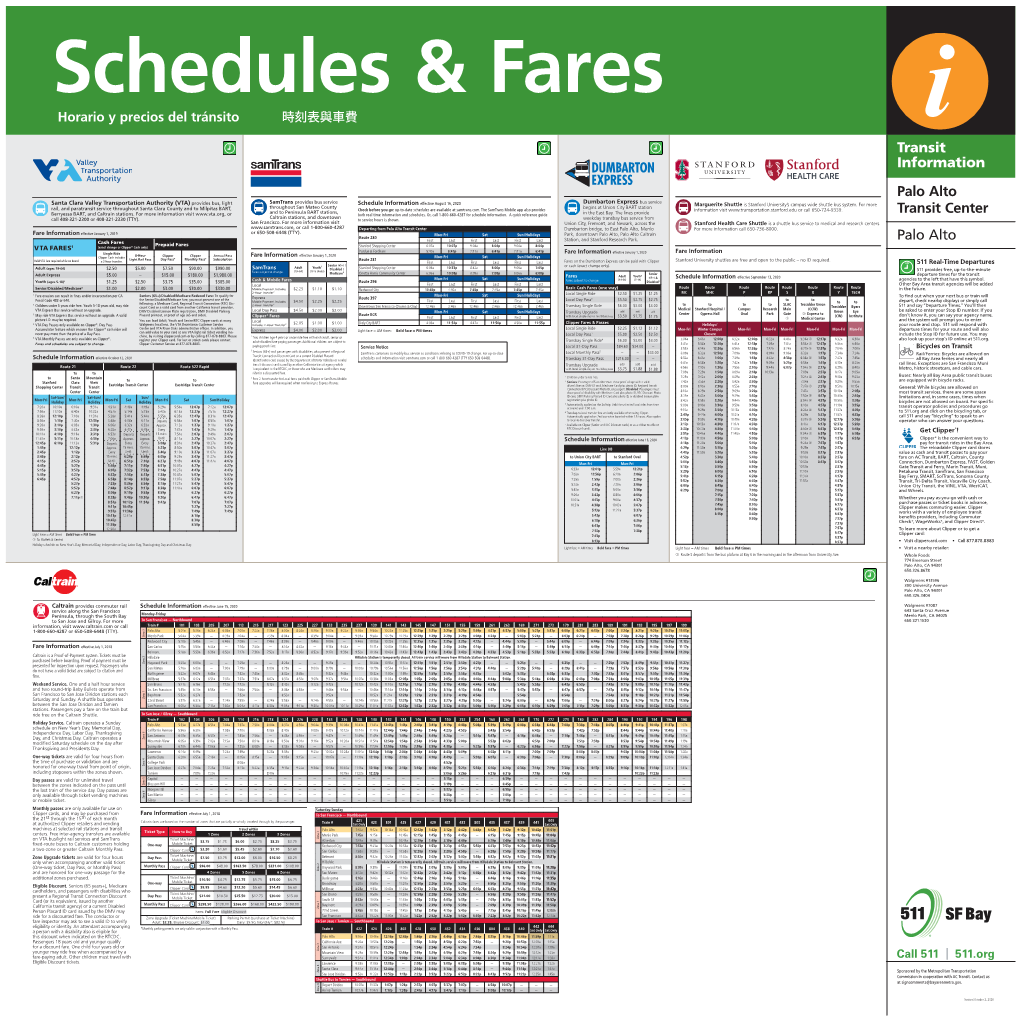 Transit Information Palo Alto Transit Center Palo Alto