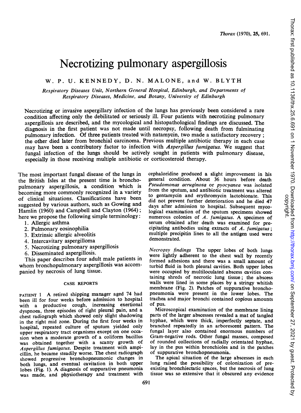 Necrotizing Pulmonary Aspergillosis