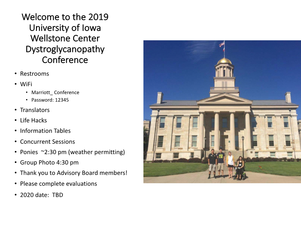 2019 Wellstone Family Conference Updates, Kdm Copy