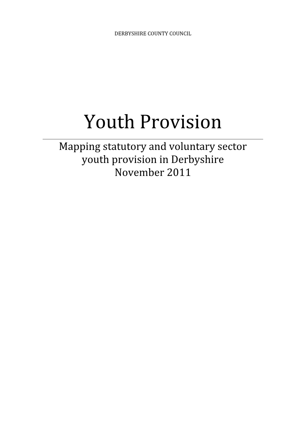 Youth Activities Provision