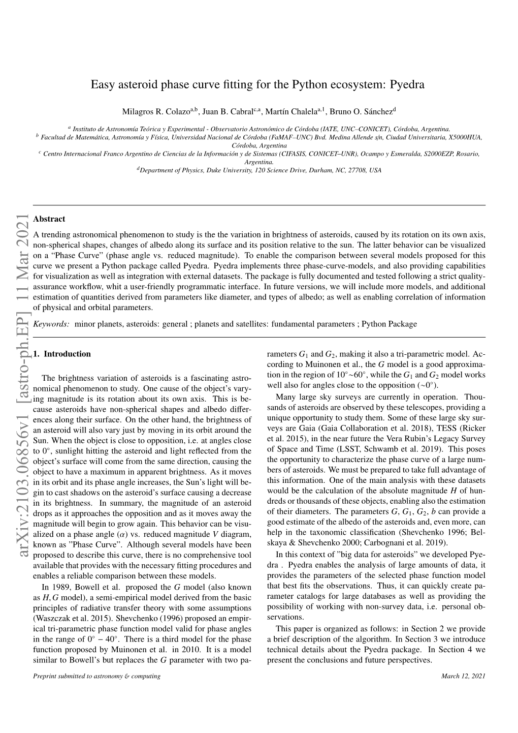 Easy Asteroid Phase Curve Fitting for the Python Ecosystem: Pyedra