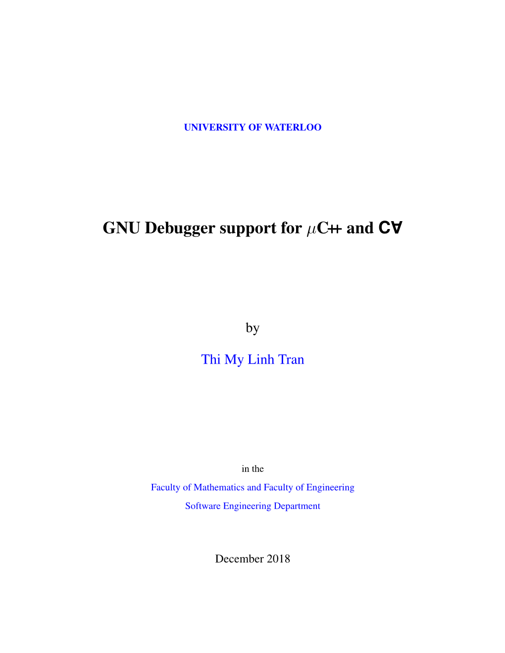GNU Debugger Support for C++ and C180A