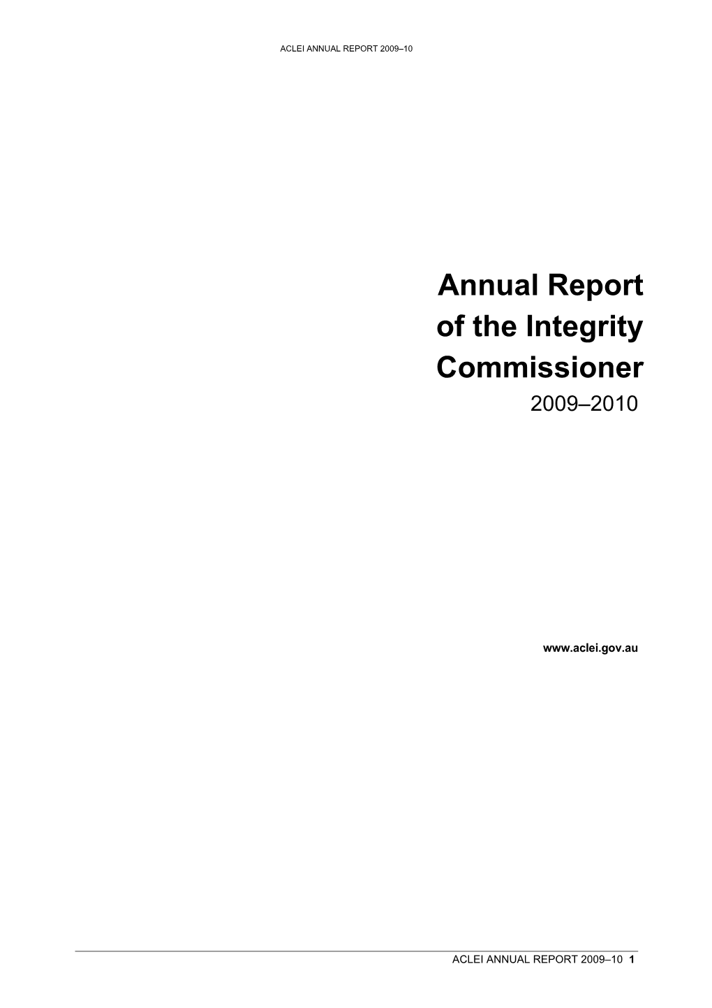 Aclei Annual Report 2009 10