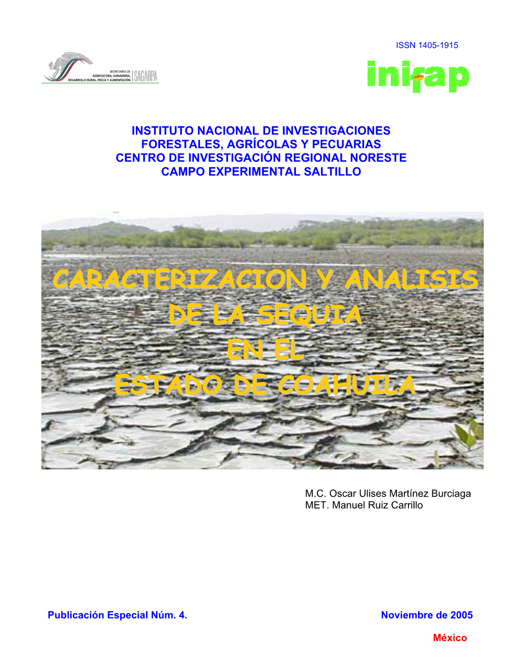 Caracterizacion Y Analisis De La Sequia En El Estado De Coahuila