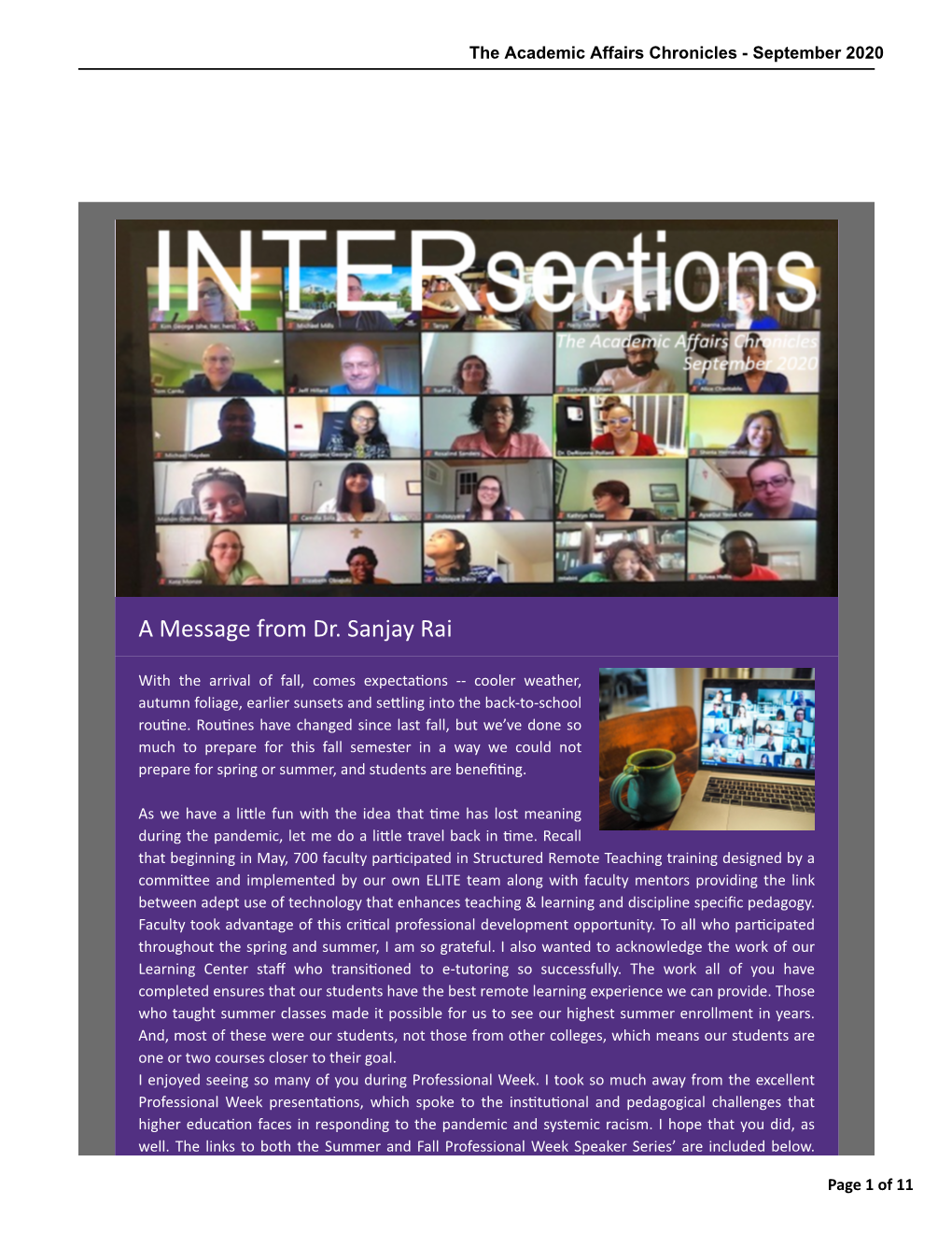Montgomery College Academic Affairs, Intersections