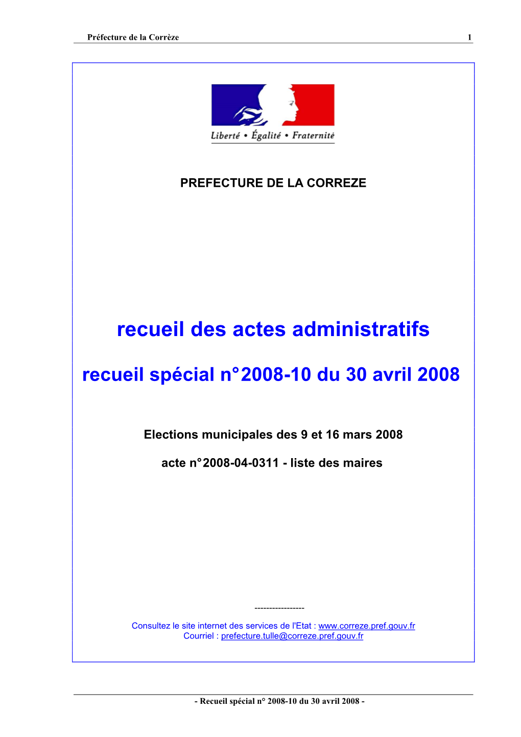 Raa Sprecial Liste Des Maires Elus En 2008