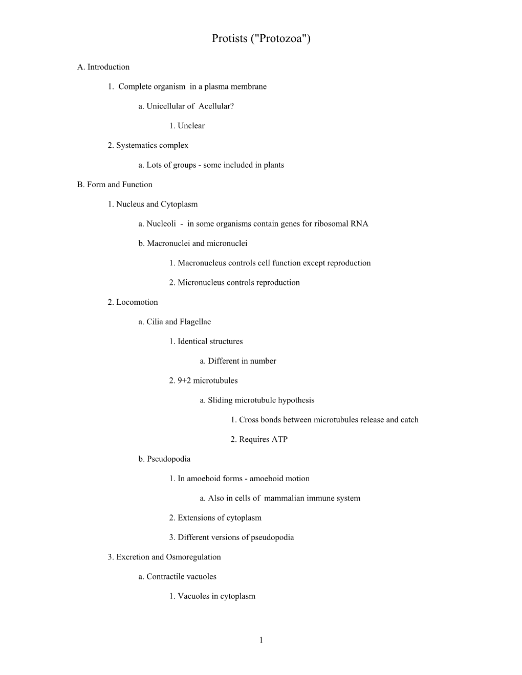 Protists (