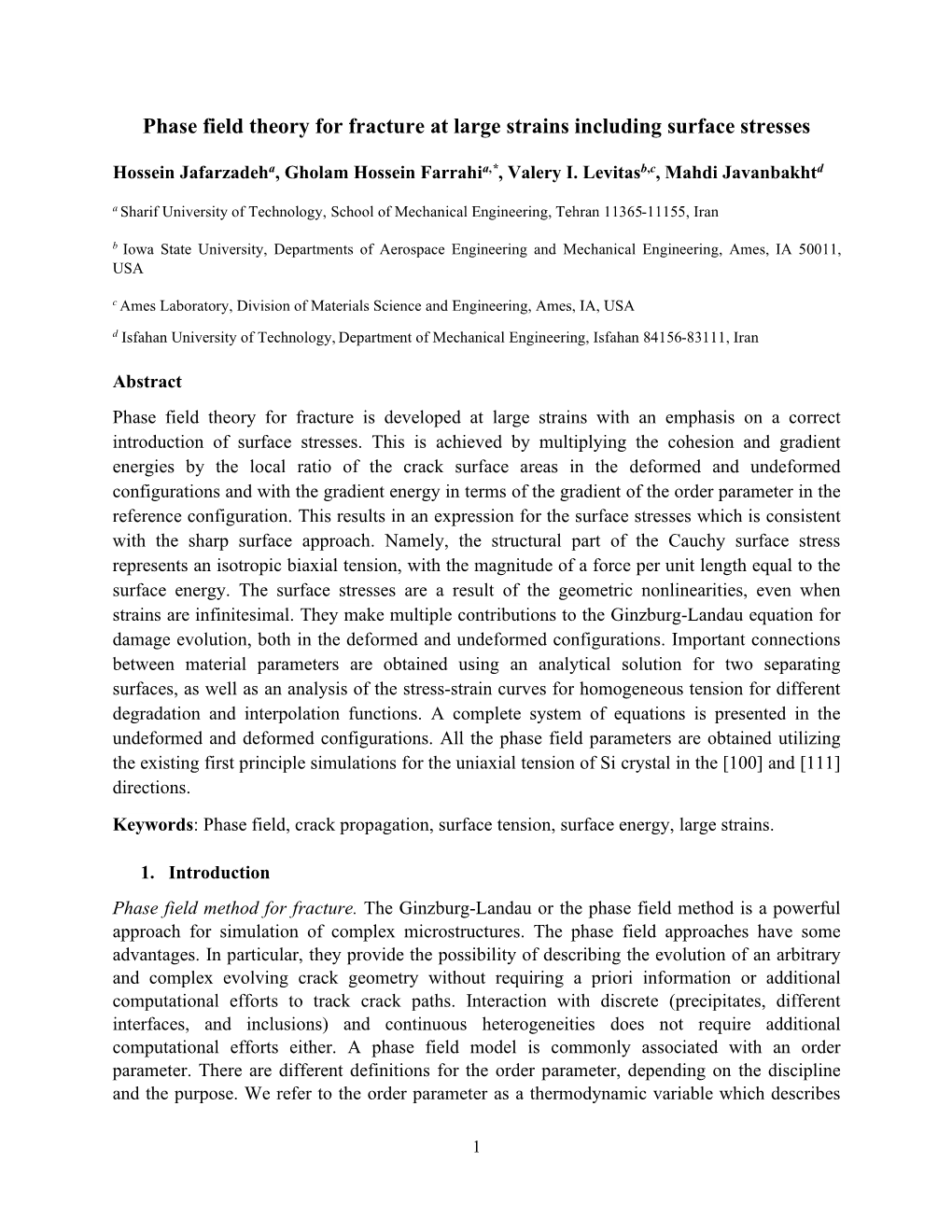 Phase Field Theory for Fracture at Large Strains Including Surface Stresses