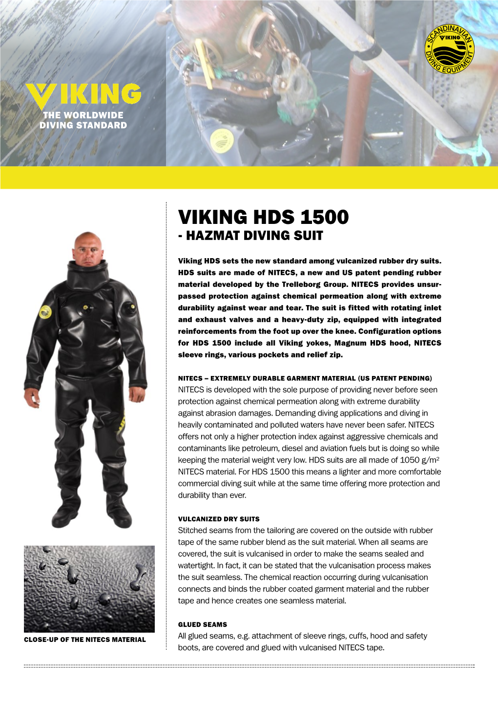 Viking Hds 1500 - Hazmat Diving Suit