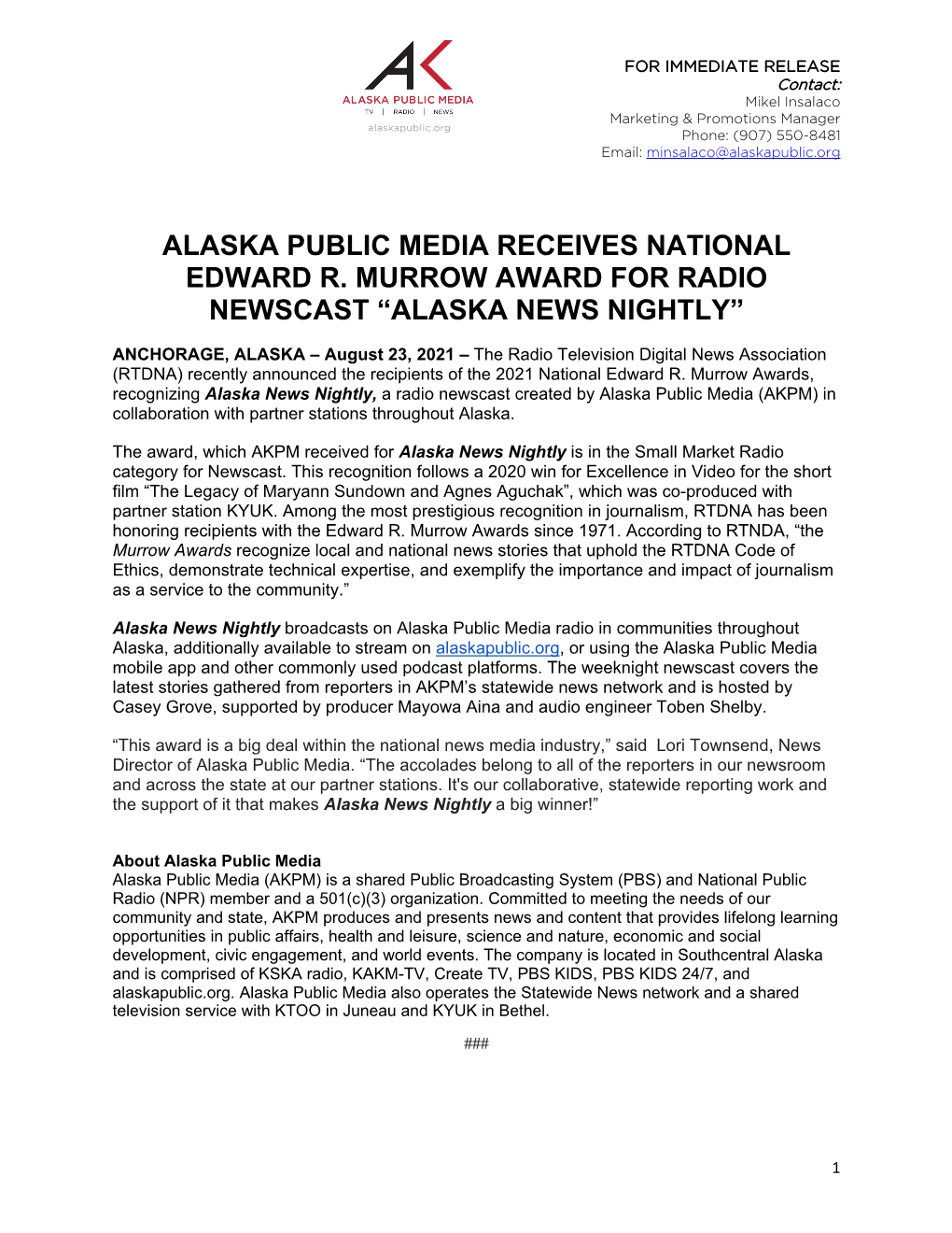 Alaska News Nightly”