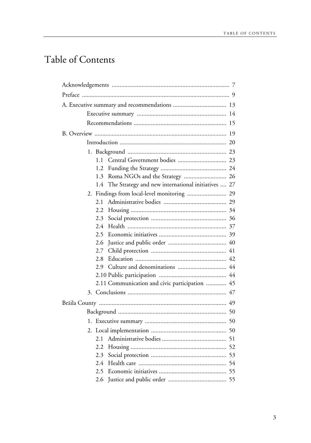 Table of Contents