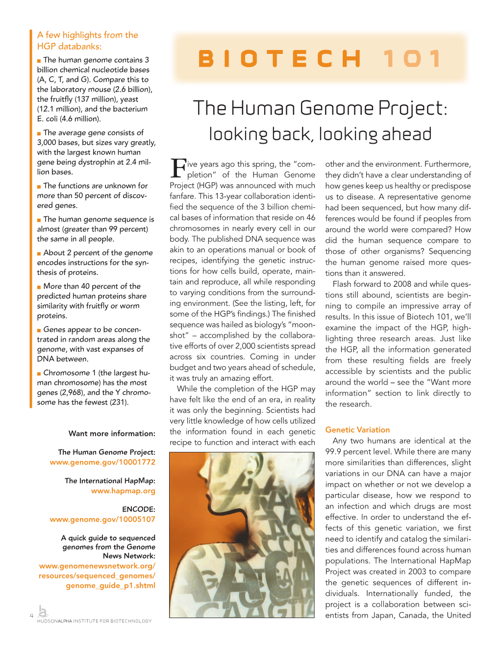The Human Genome Project: E