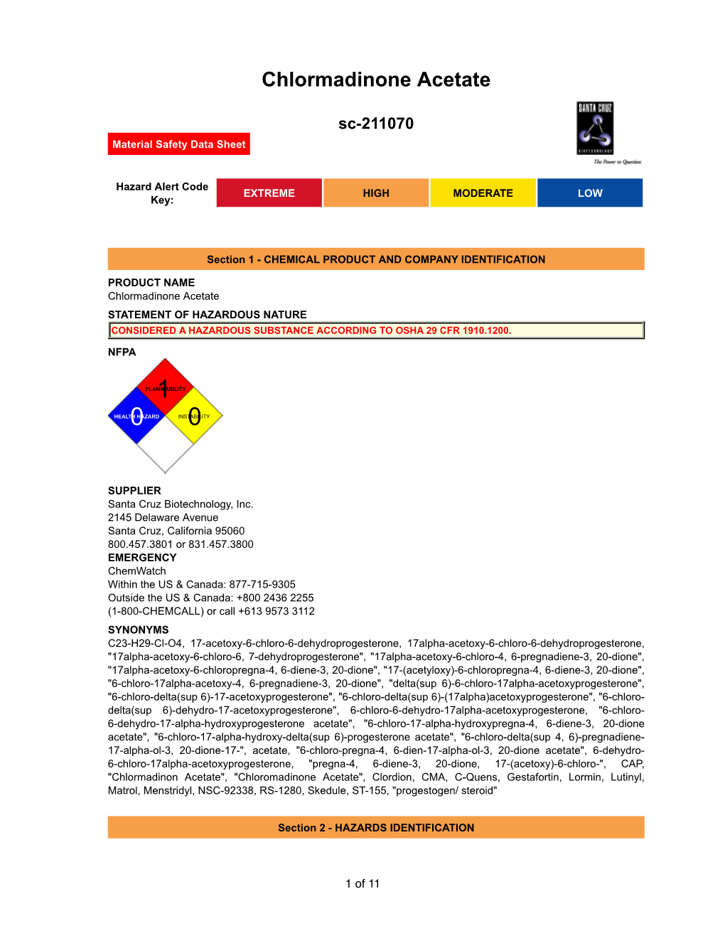 Chlormadinone Acetate