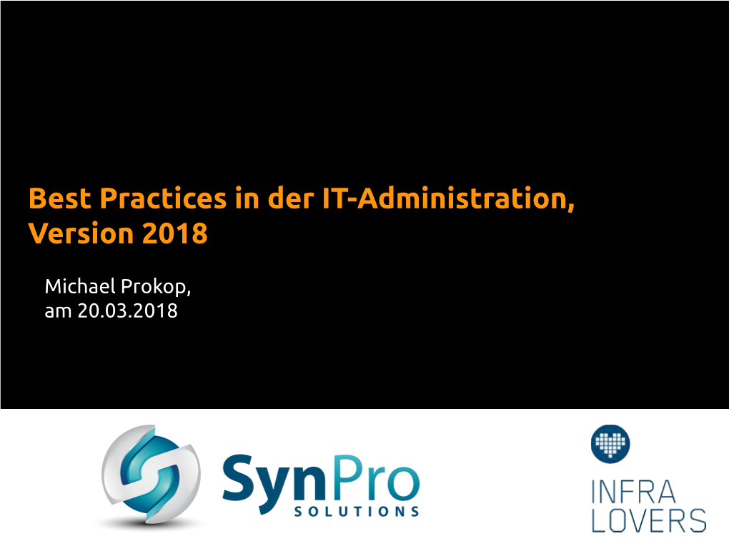 Best Practices in Der IT-Administration, Version 2018