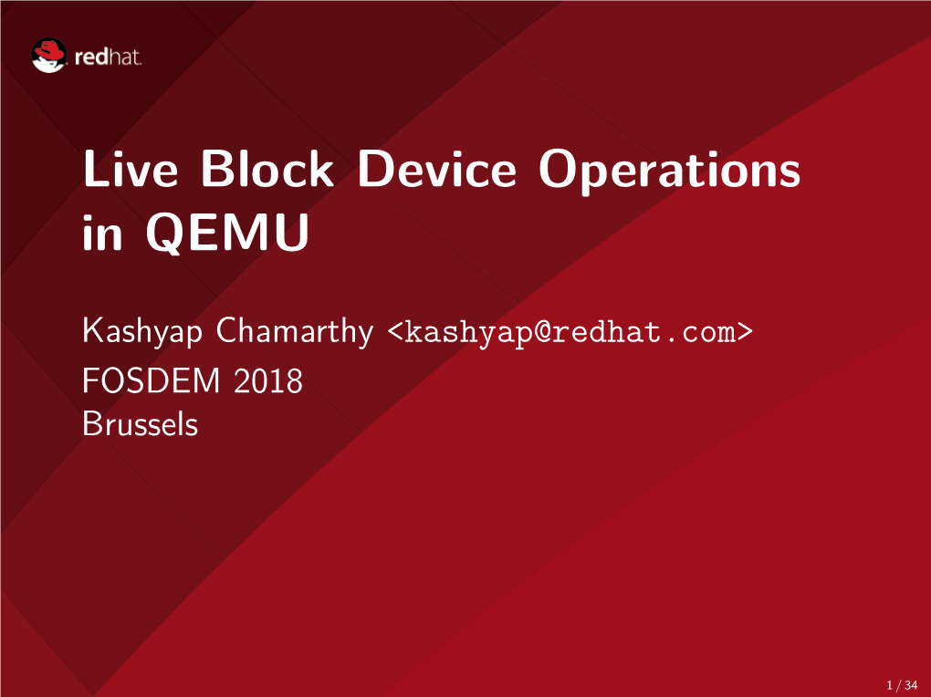 Live Block Device Operations in QEMU
