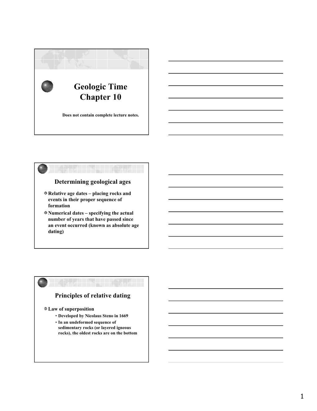 Geologic Time Chapter 10