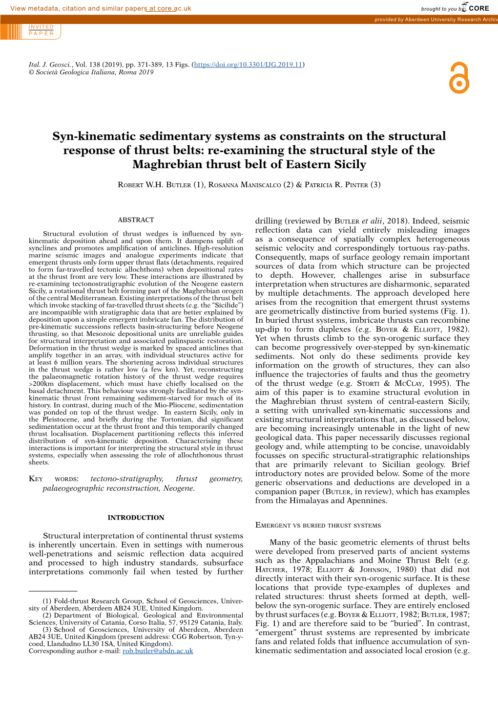 Syn-Kinematic Sedimentary Systems As Constraints on the Structural