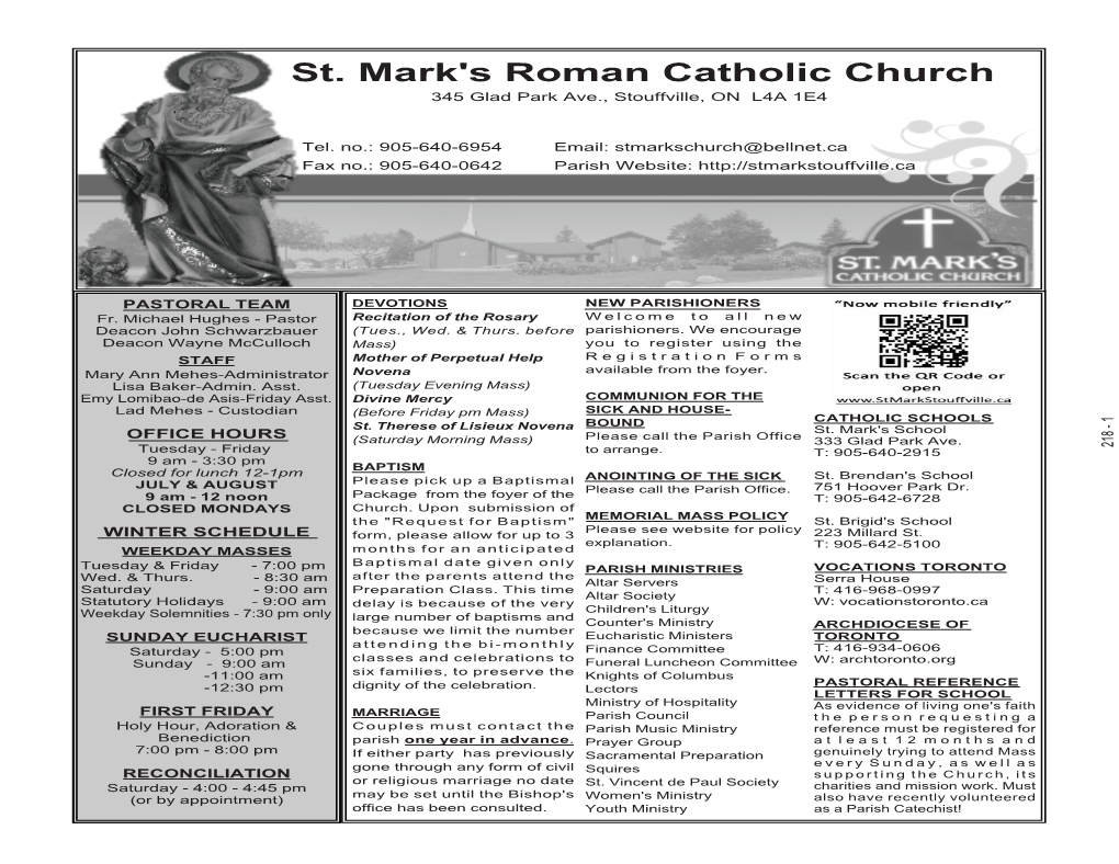 St. Mark's Roman Catholic Church