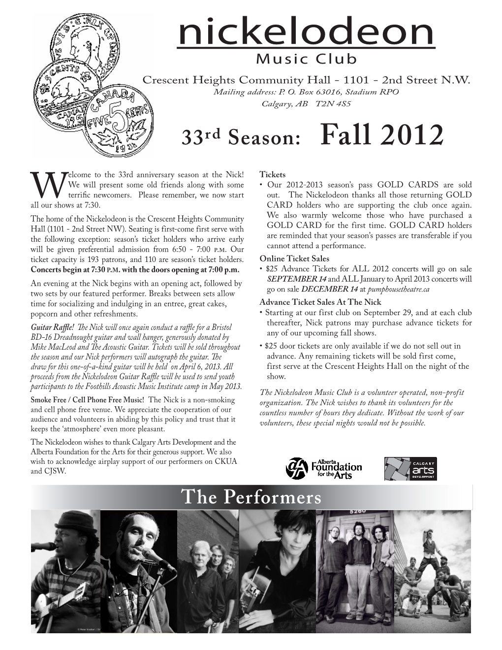 Nick Fall 2012 Newsletter