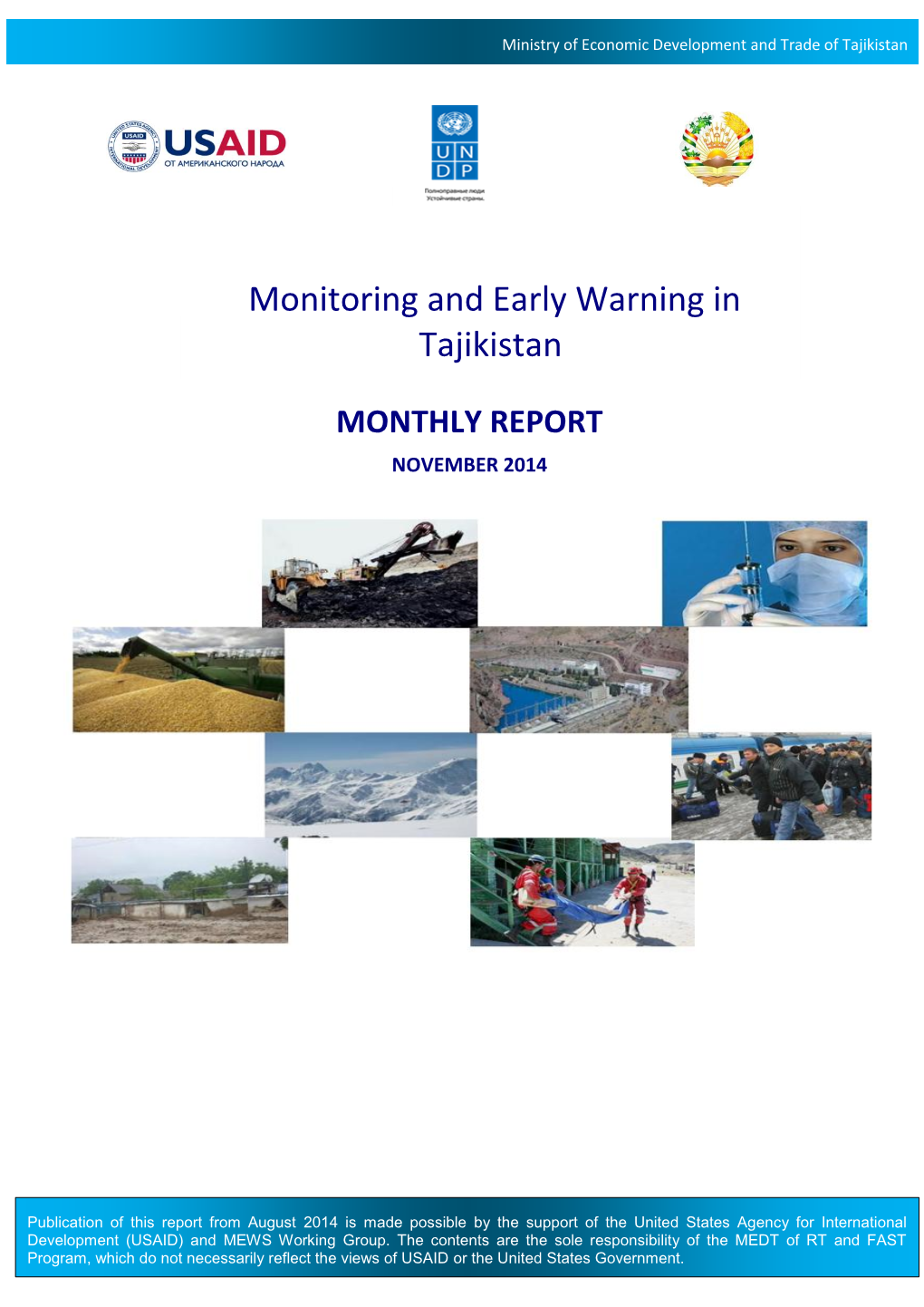 Monitoring and Early Warning in Tajikistan
