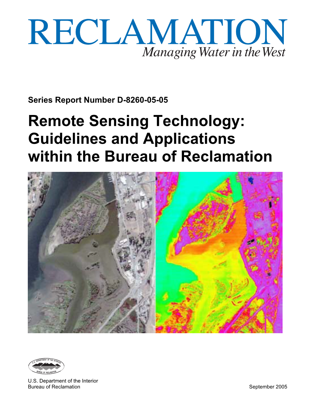 Remote Sensing Technology: Guidelines and Applications Within the Bureau of Reclamation