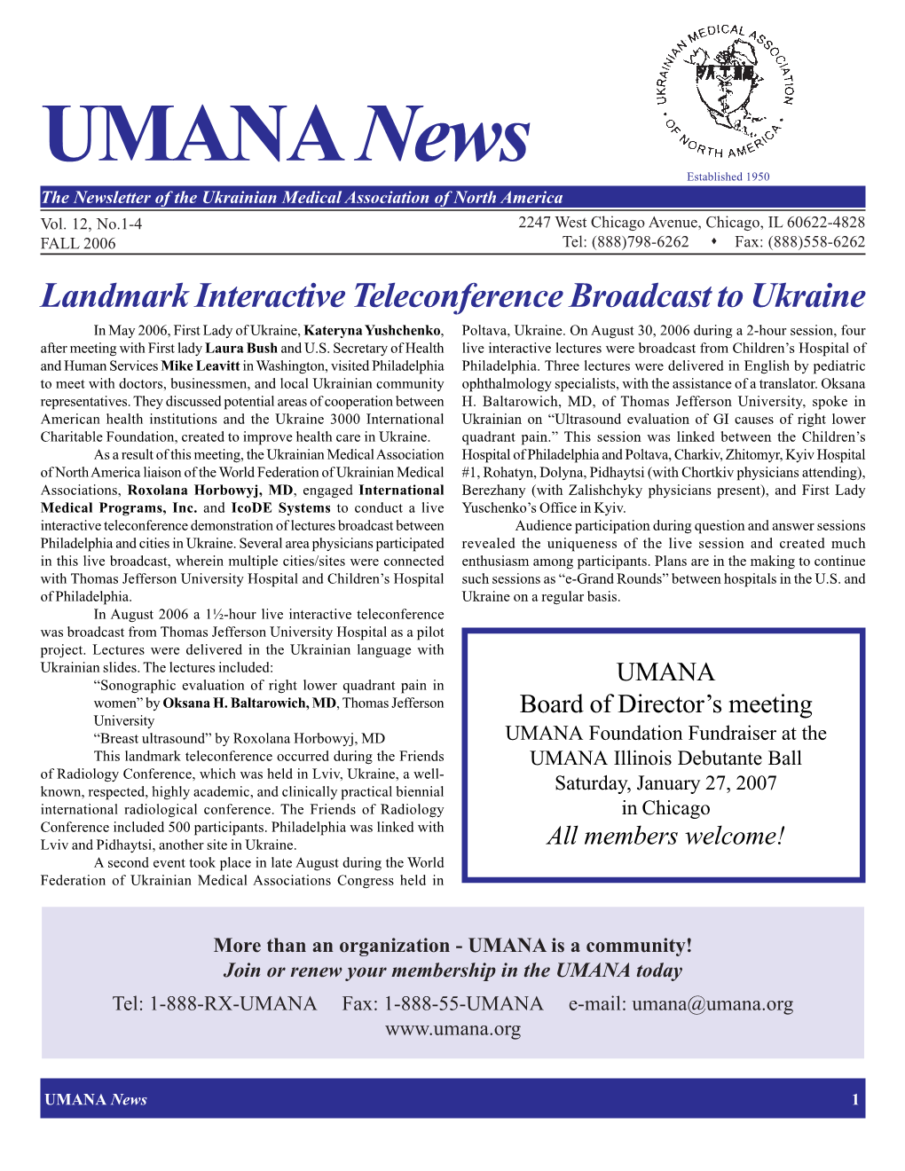 Umananews Fall 2006