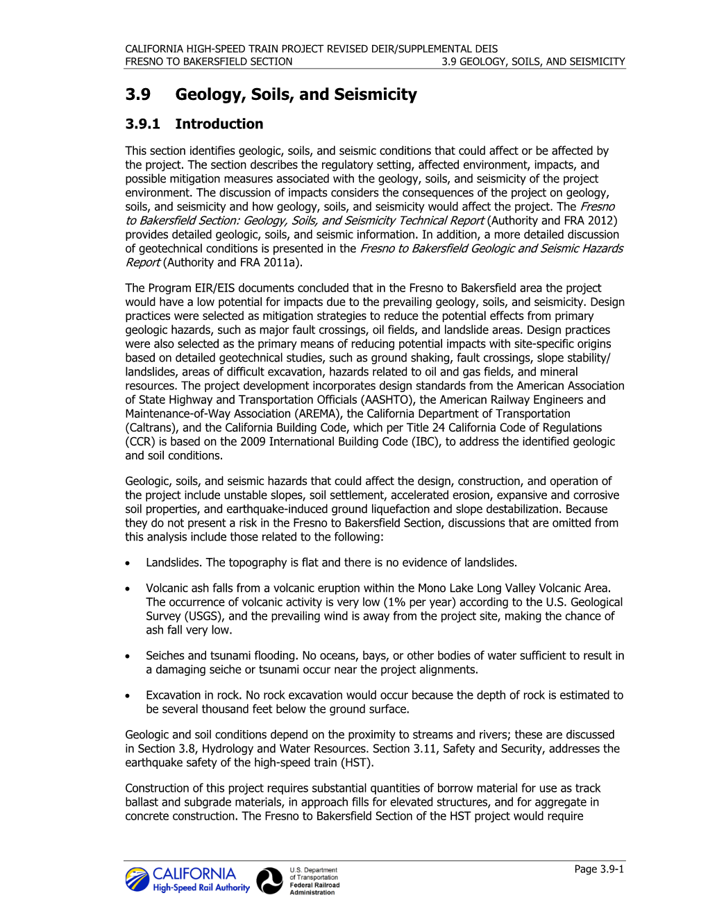 FB RDEIRS CH 3.9 Geology Soils and Seismicity 2012-06-04 CLEAN