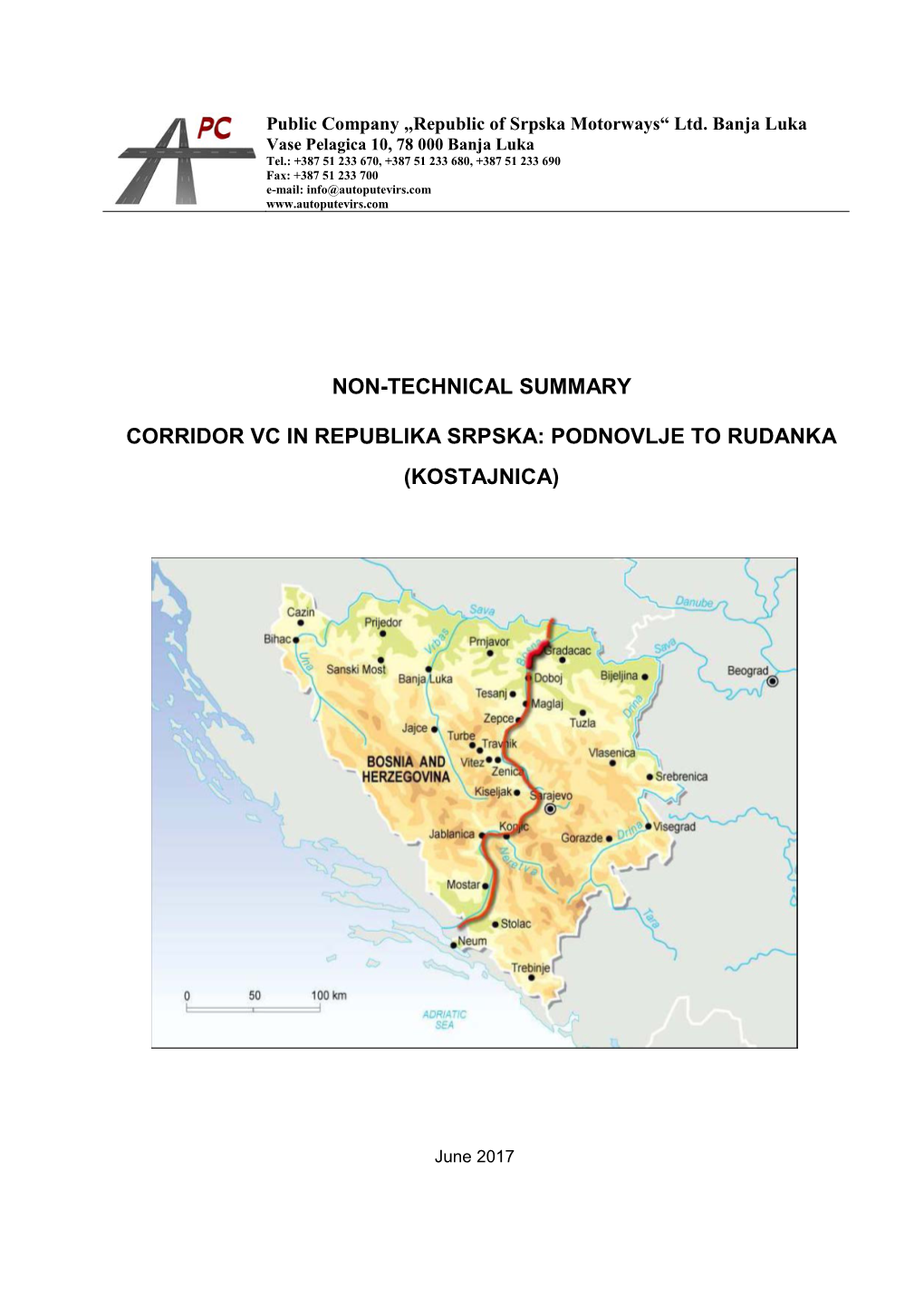 Non-Technical Summary Corridor Vc in Republika