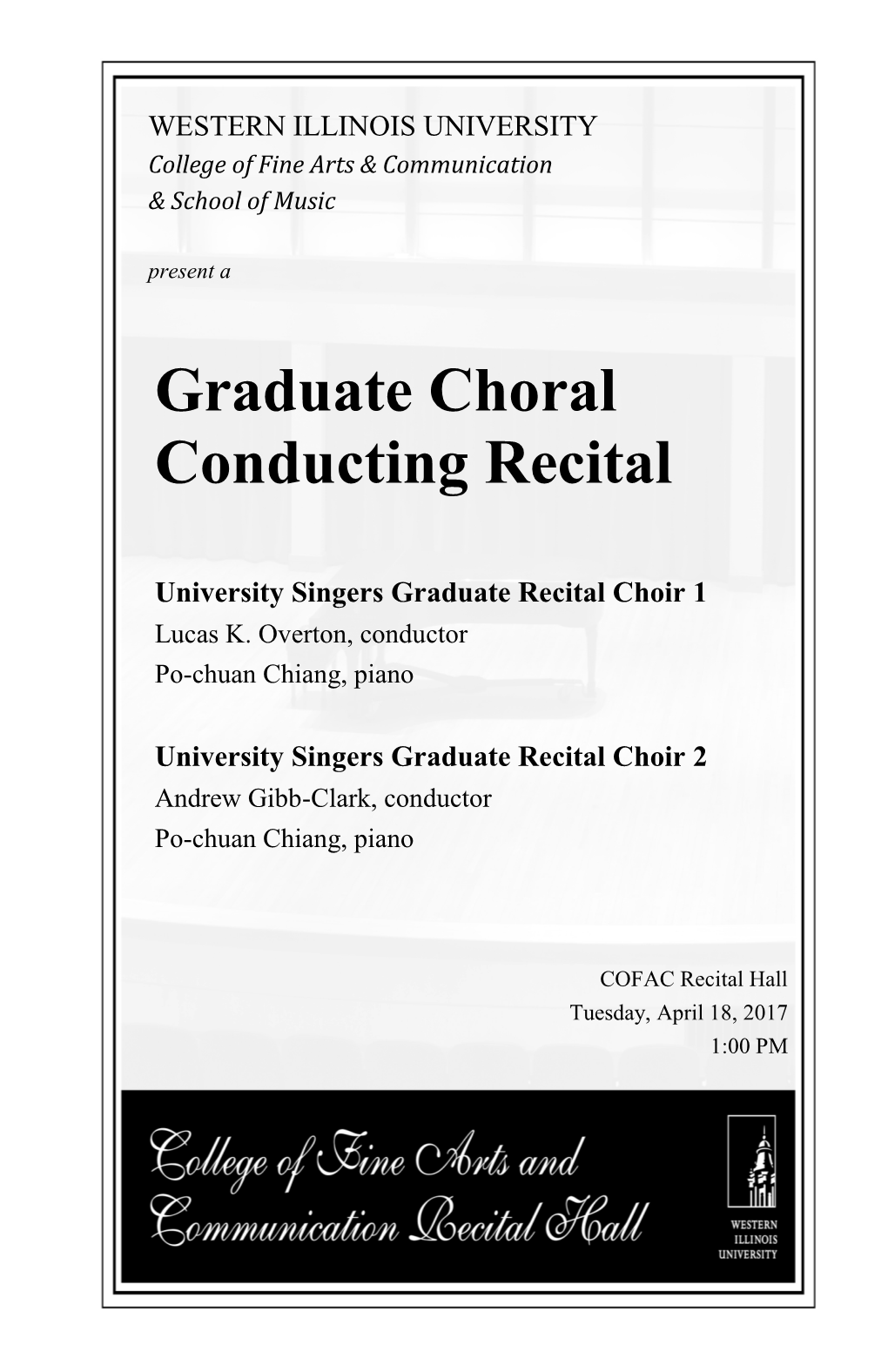 Graduate Choral Conducting Recital