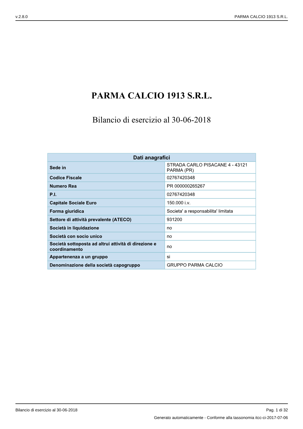 Tassonomia Integrata Del Bilancio Dâ€™Esercizio