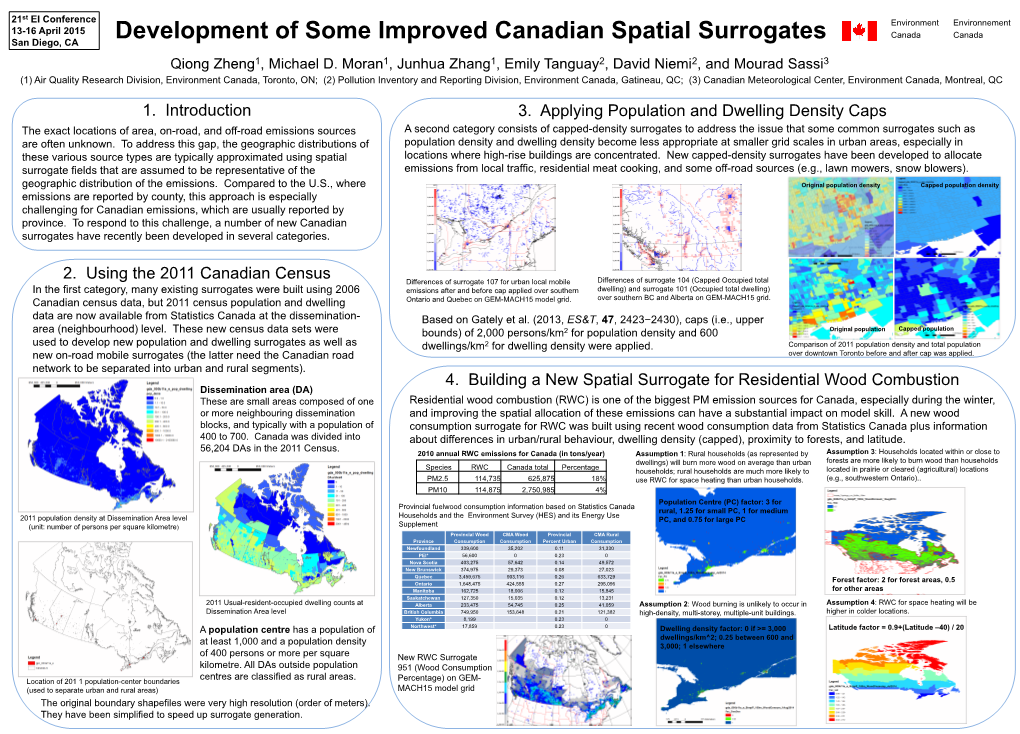 1. Introduction 2. Using the 2011 Canadian Census 4. Building A