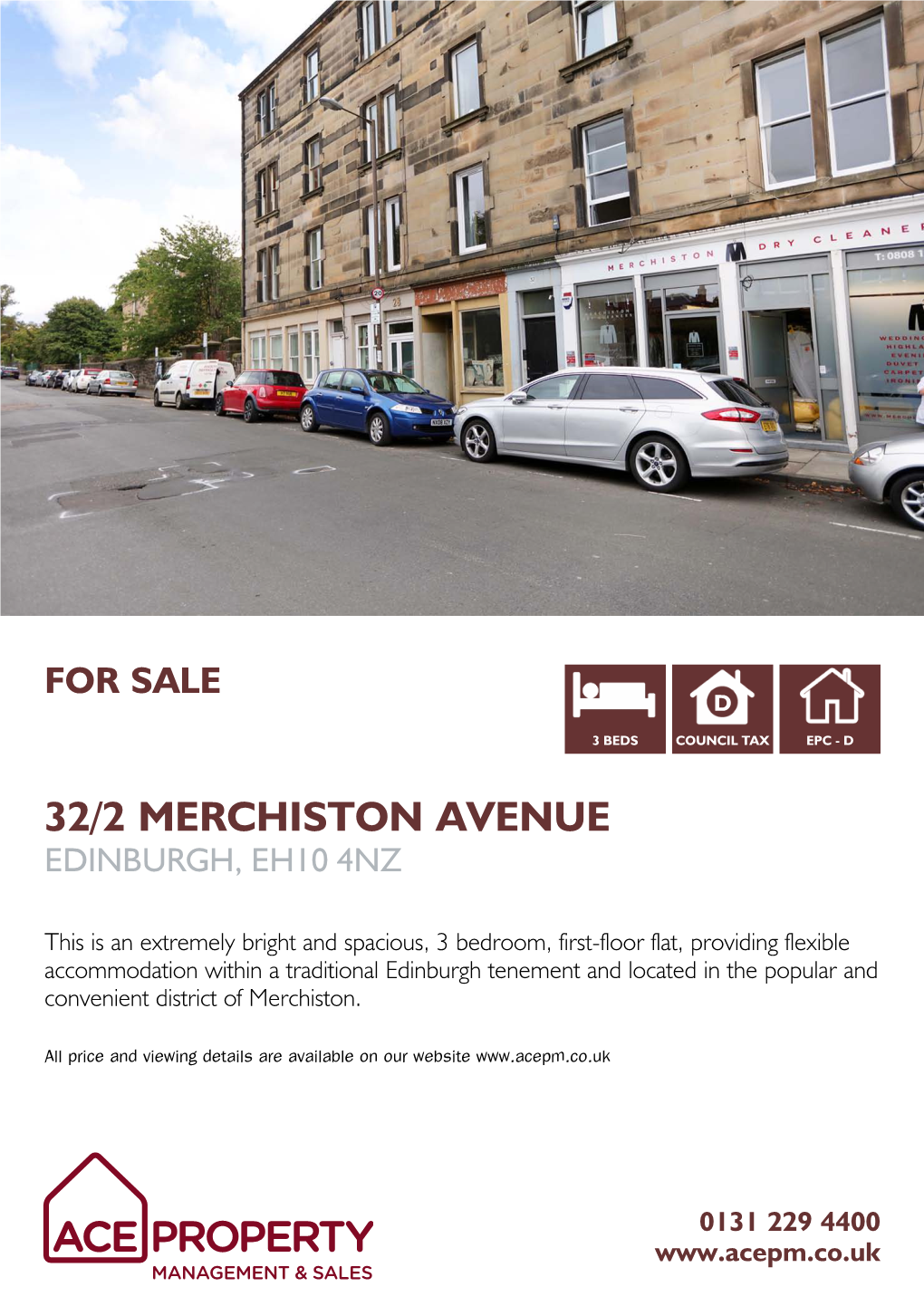 32/2 Merchiston Avenue Edinburgh, Eh10 4Nz