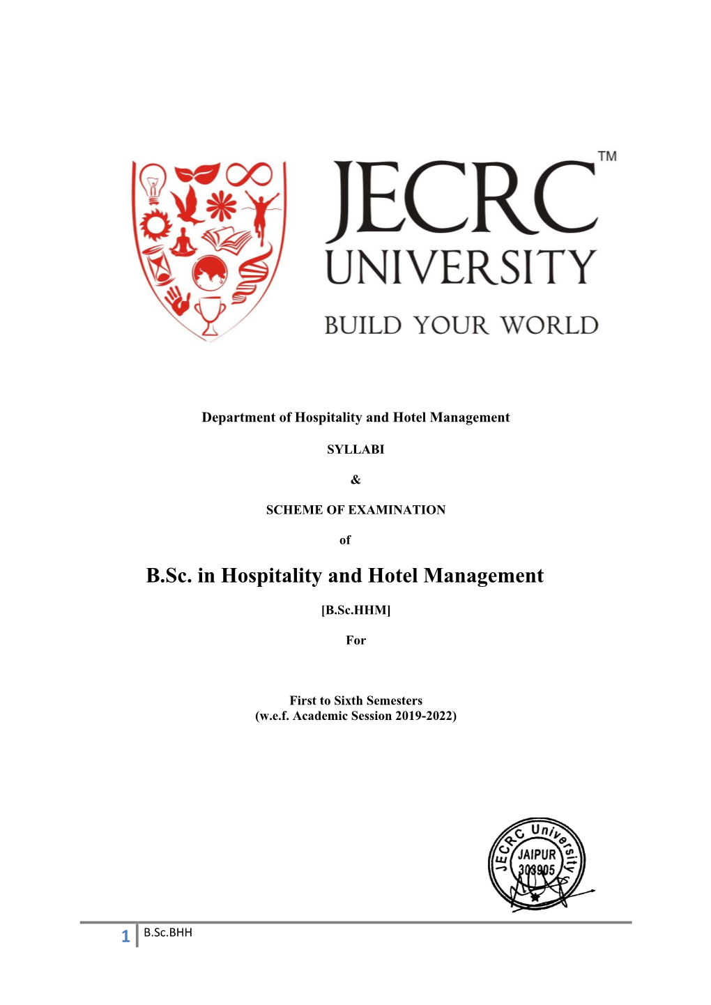 B.Sc. in Hospitality and Hotel Management