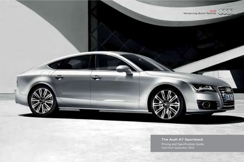 The Audi A7 Sportback Pricing and Specification Guide