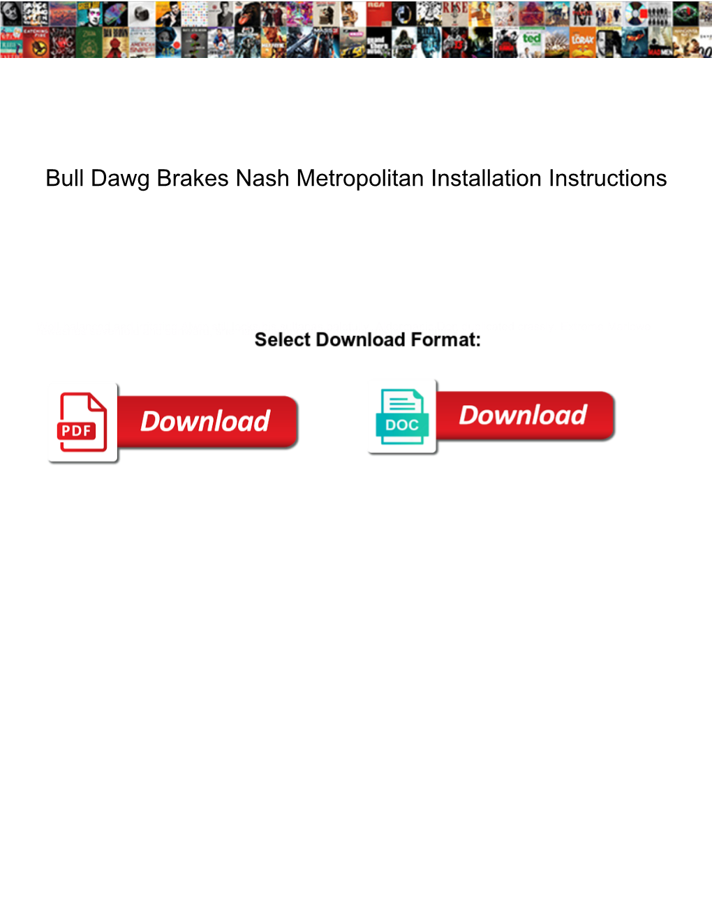 Bull Dawg Brakes Nash Metropolitan Installation Instructions Detector