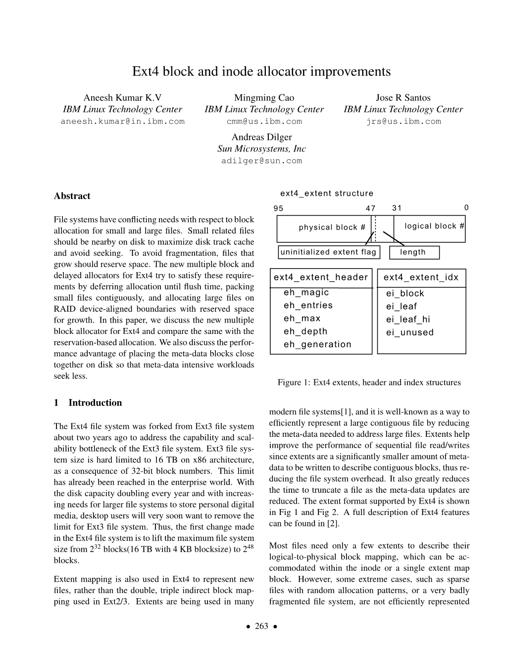 Ext4 Block and Inode Allocator Improvements