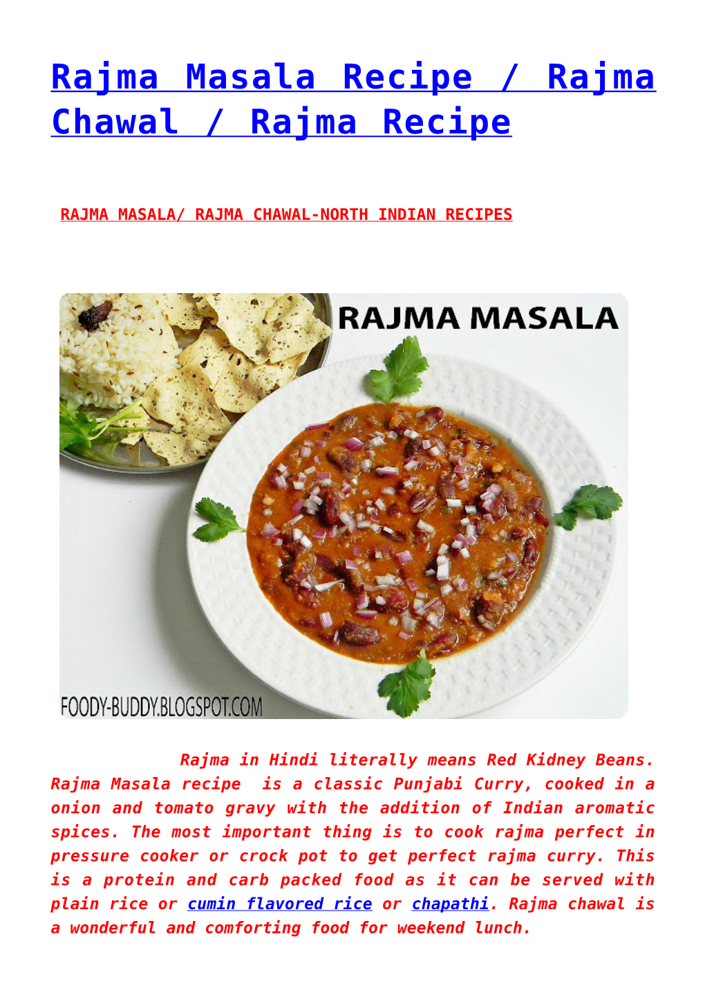 Rajma Masala Recipe / Rajma Chawal / Rajma Recipe