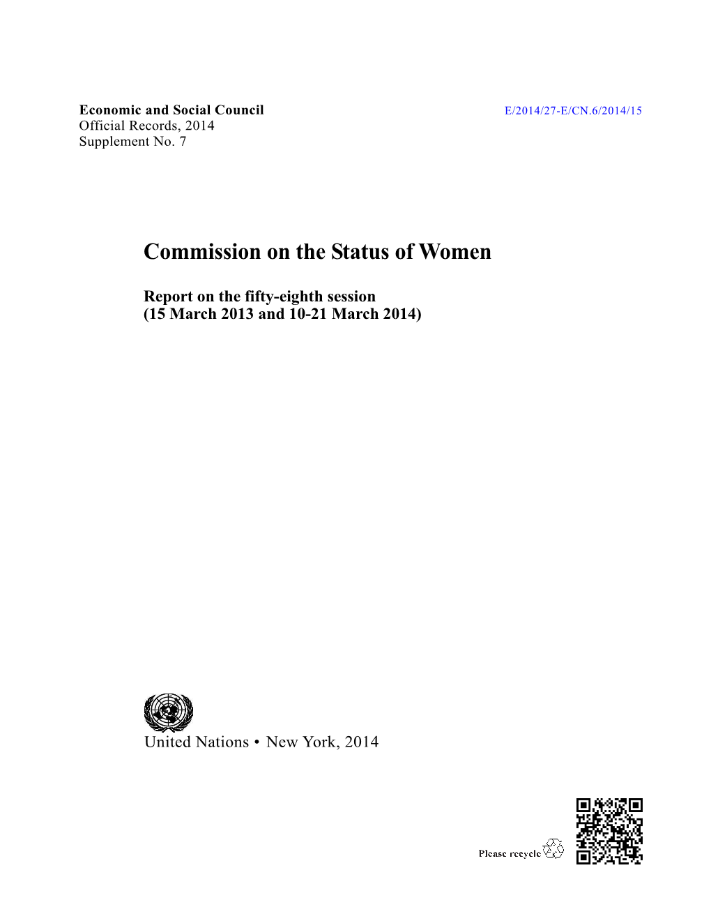 Commission on the Status of Women