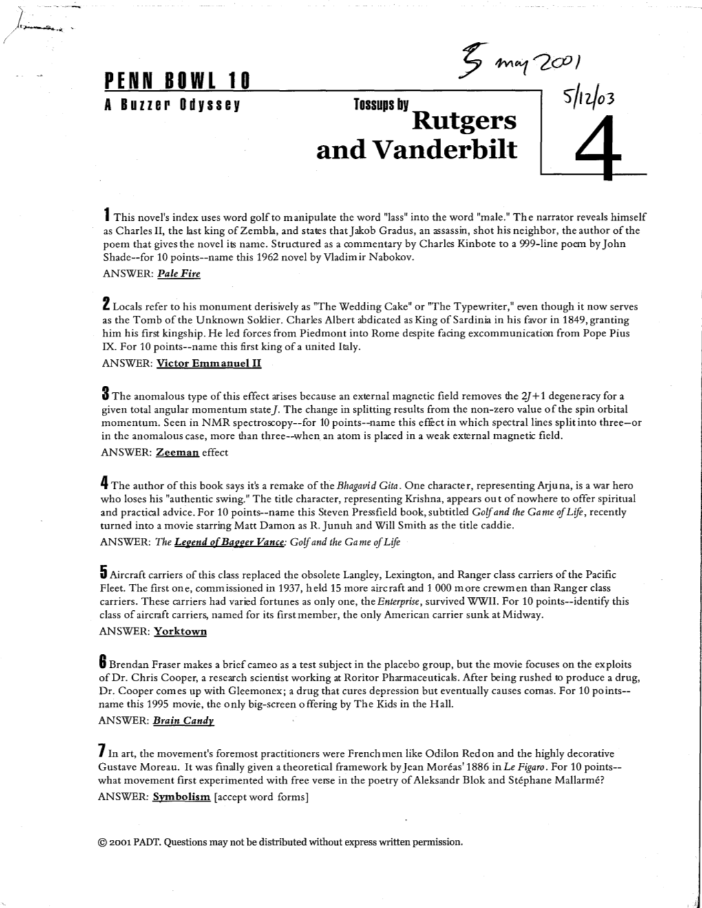 Rutgers + Vanderbilt.Pdf