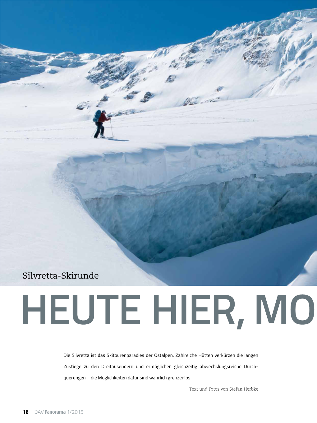 Silvretta-Skirunde Heute Hier, Morgen Da