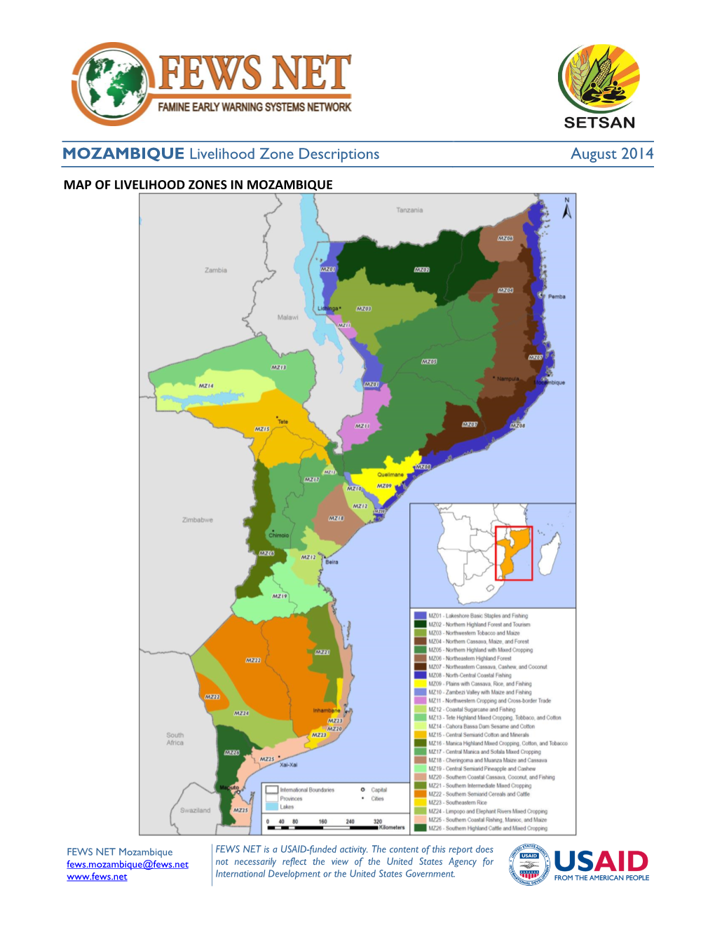 Mozambique Livelihood Zoning Plus Report