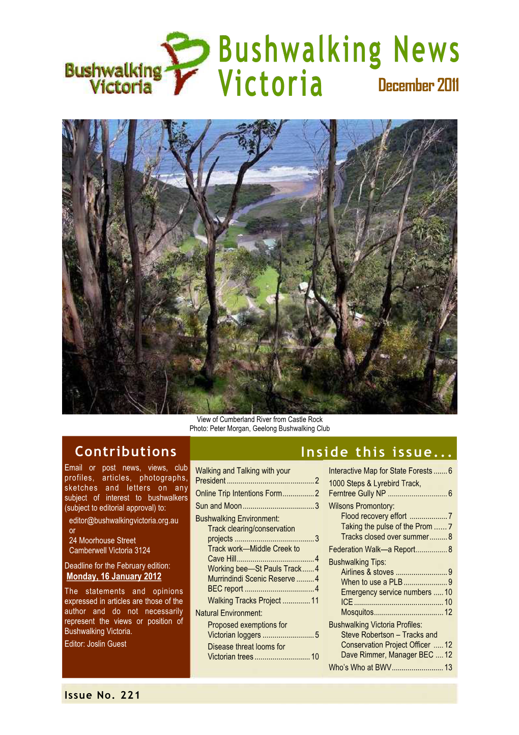 Bushwalking News Victoria December 2011