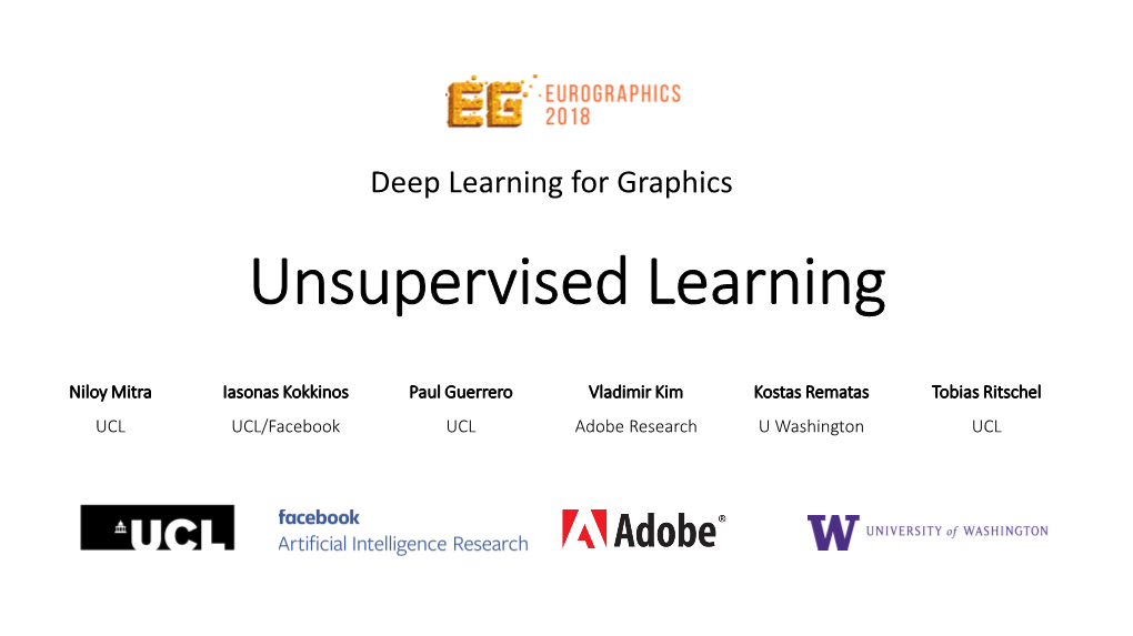 Unsupervised Learning