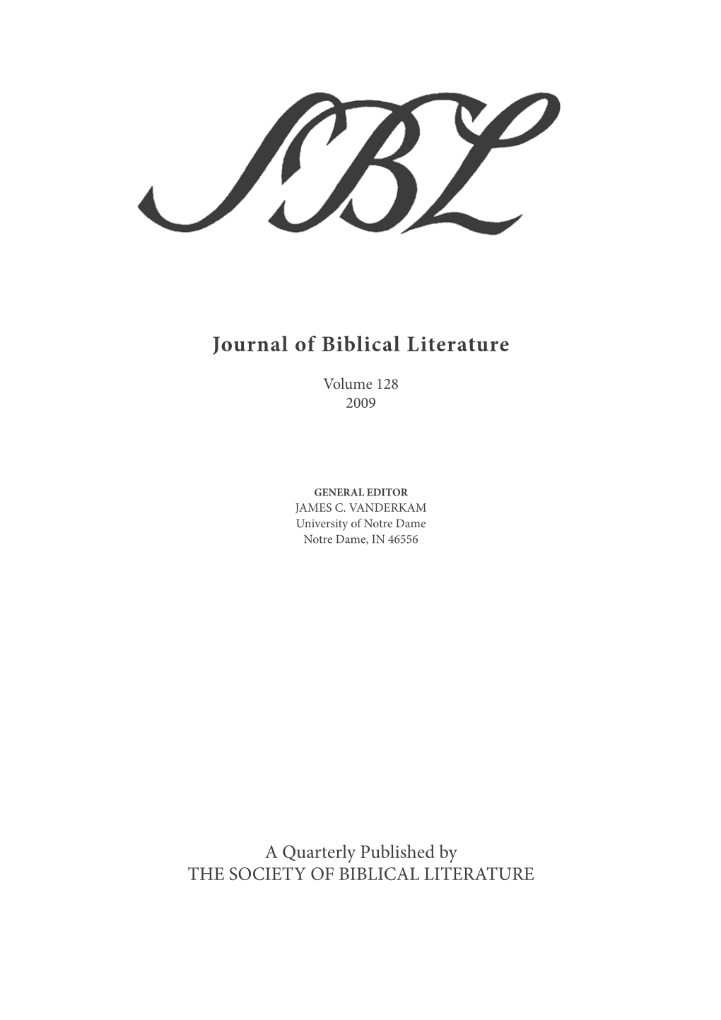 Journal of Biblical Literature