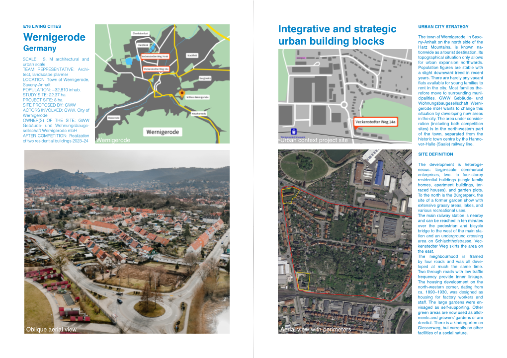 Wernigerode Integrative and Strategic Urban Building Blocks